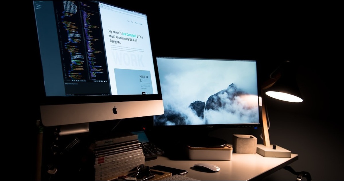 Website on laptop screen